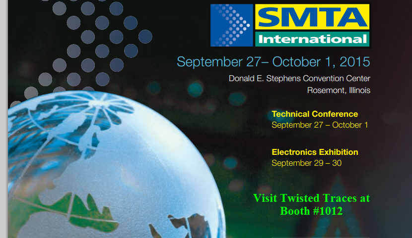 Twisted Traces will Exhibit at SMTA International 2015